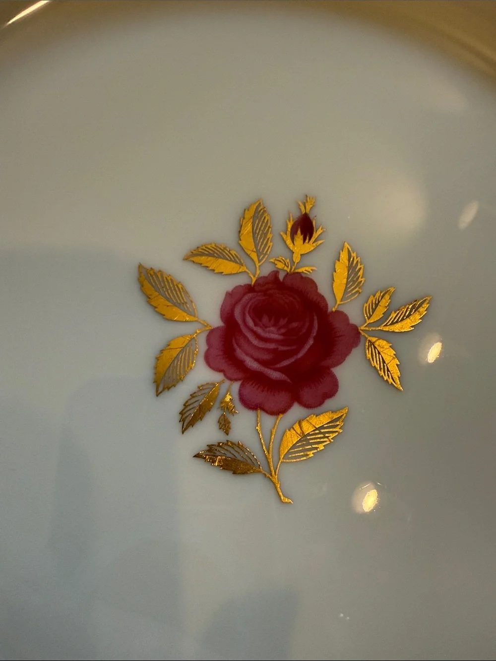 Vintage Lenox Rhodora fine china 3 piece plate setting
